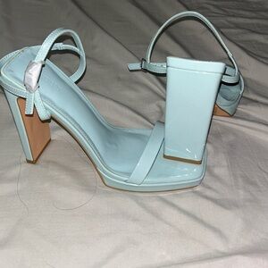 Baby Blue Shiny Brand New Heels